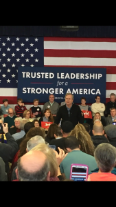 Former Governor Bush spoke with New Hampshire constituents about a variety of issues and answered their questions in a town hall discussion. Photo by Steff Thomas.