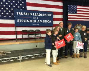 The Bush family cheered their support throughout the rally. Photo by Courtney Paul